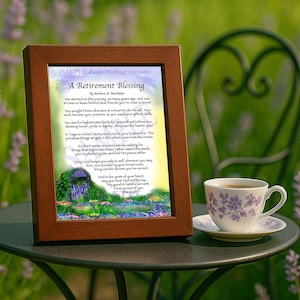 Retirement Blessing Poem Art - Druckbares Geschenk für Kollegen