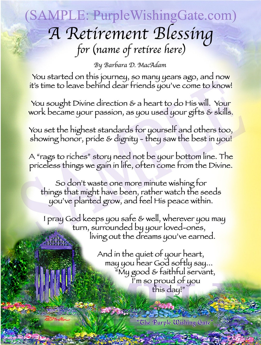 Meaningful Retirement Card, FREE NAME on 5x7 Frameable Retirement ...