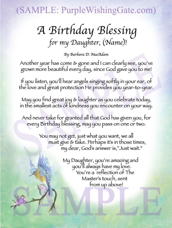 Happy Birthday Daughter Wooden Botanical Card - View #2