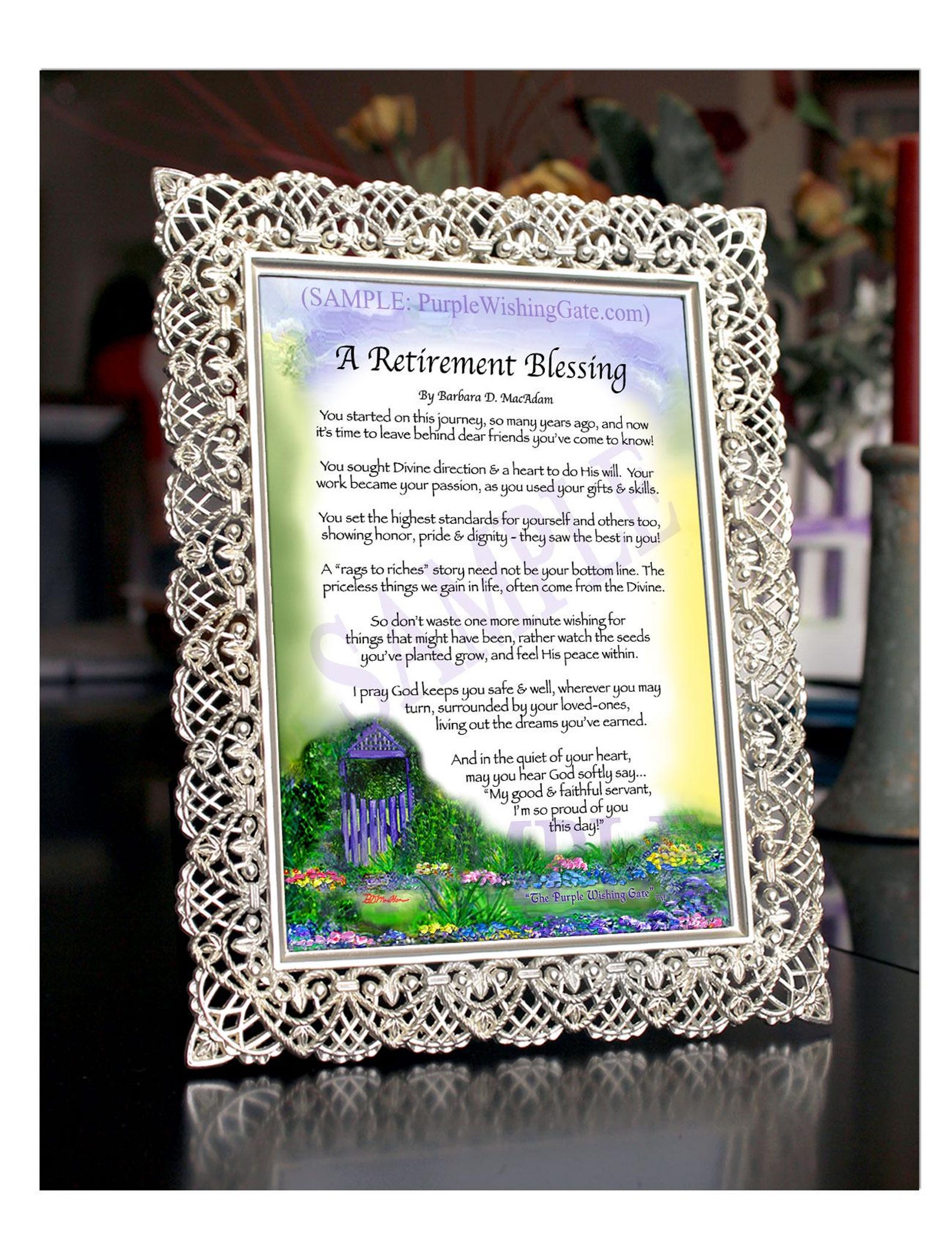 A Retirement Blessing - in Digital Format, 5x7 Frameable Digital ...