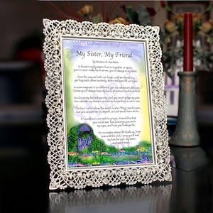 Schwester Gedicht Druck, 5 x 7 Geschenk (Digitaler Download)