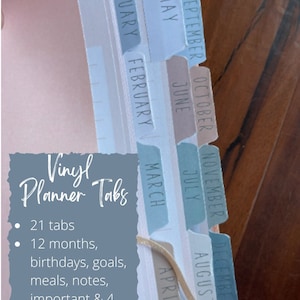 Monthly planner tabs & stickers