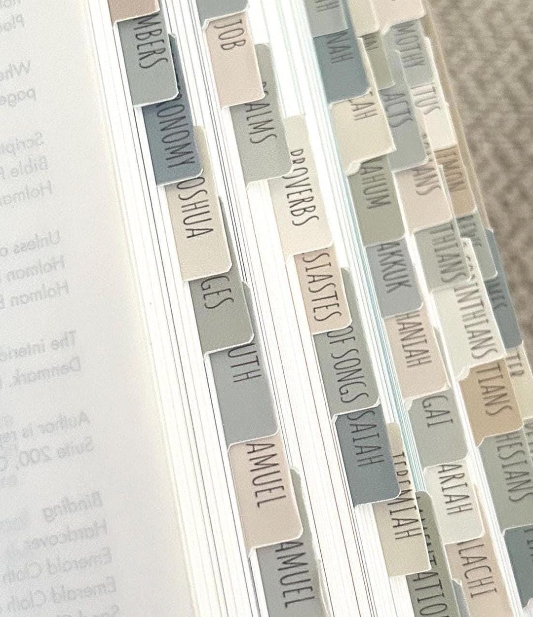 Glossy Vinyl Bible Tabs With Placement Guide for Bible Study - Etsy