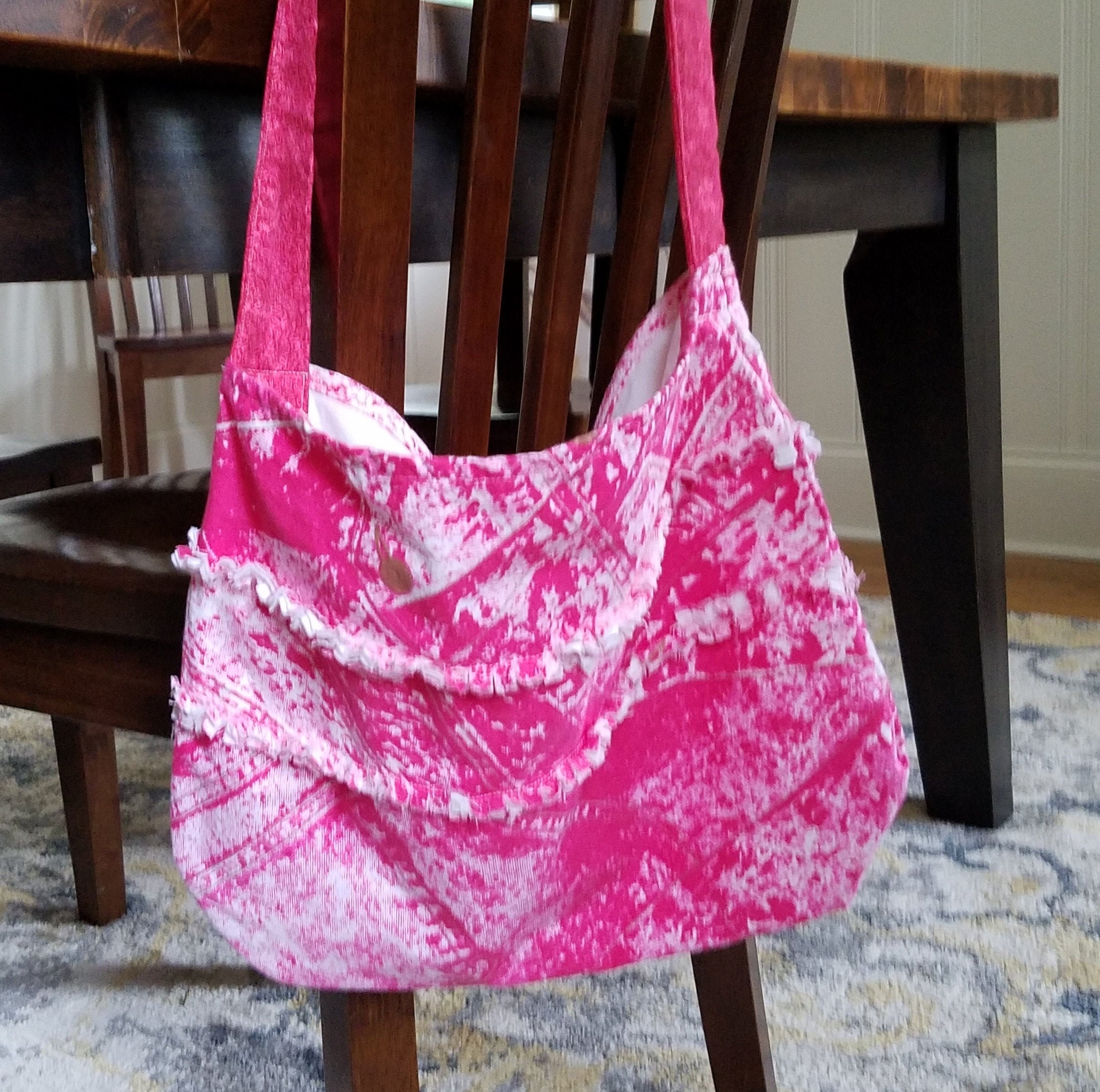 Lovely pink beach tote pink beach bag pink beach tote bag Etsy Nederland