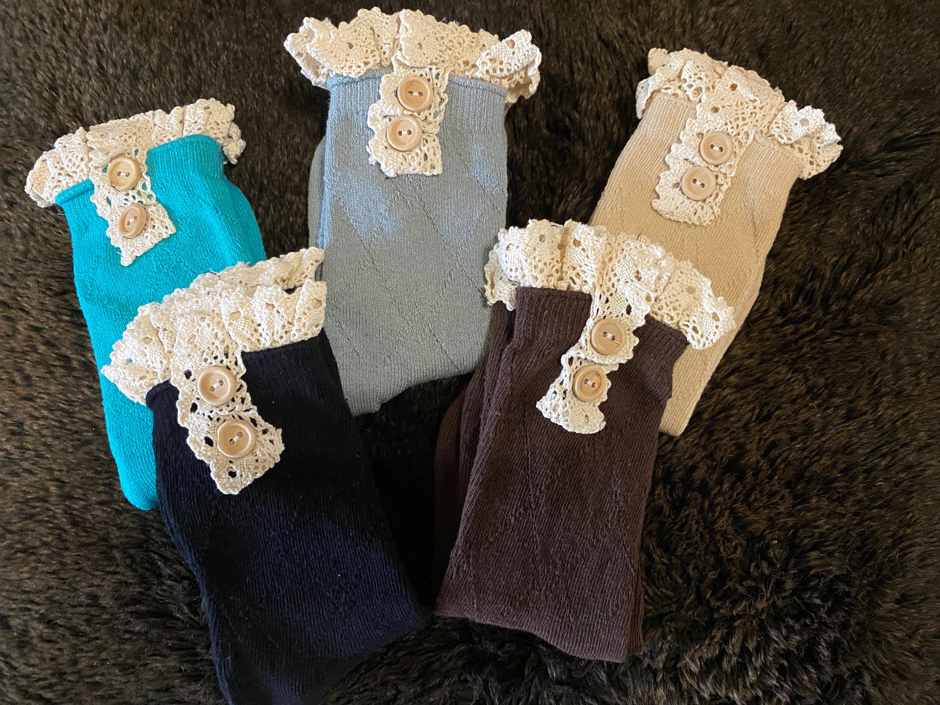 Boot socks with buttons clearance