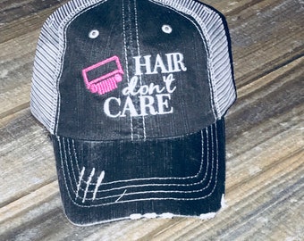 Jeep Hair Don't Care Trucker Hat with Your Choice of Grill Color