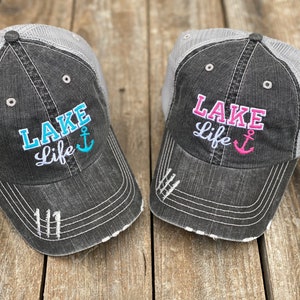 Lake Life Trucker Hat with Your Choice of Anchor Color