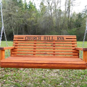 Engraved Lettering Personalization Upgrade for Southern Swings and Gliders image 9