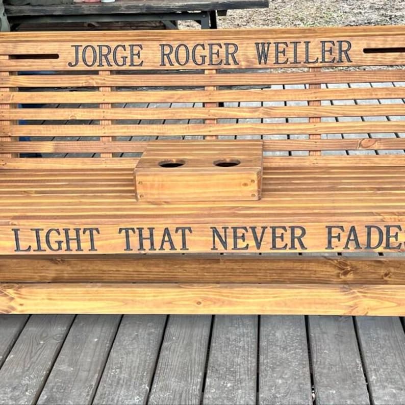 Engraved Lettering Personalization Upgrade for Southern Swings and Gliders image 13