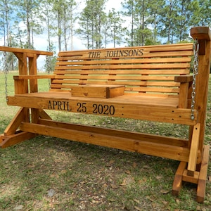 Engraved Lettering Personalization Upgrade for Southern Swings and Gliders image 10