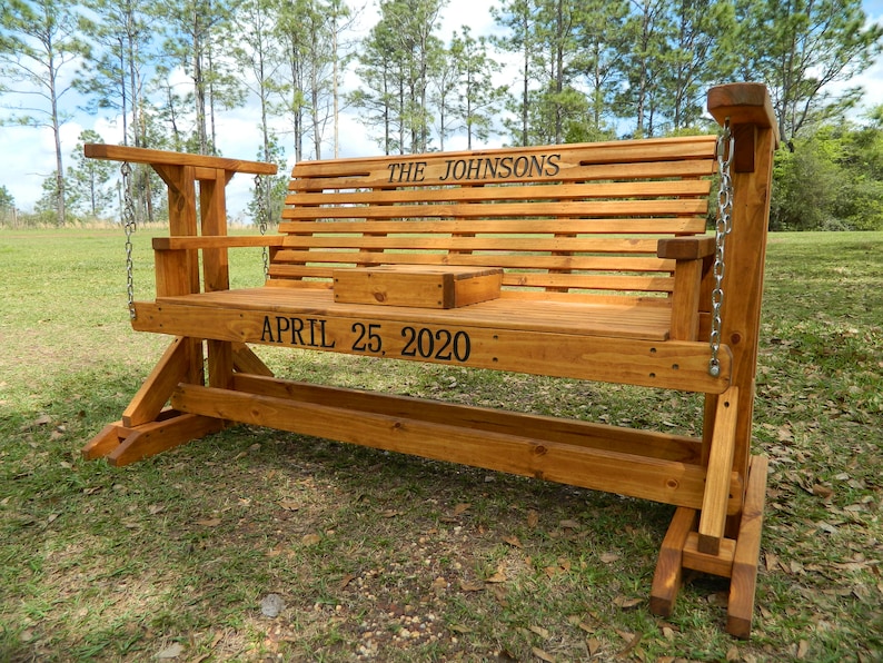 Engraved Lettering Personalization Upgrade for Southern Swings and Gliders image 10