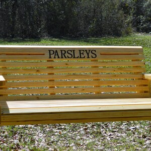 Engraved Lettering Personalization Upgrade for Southern Swings and Gliders image 4