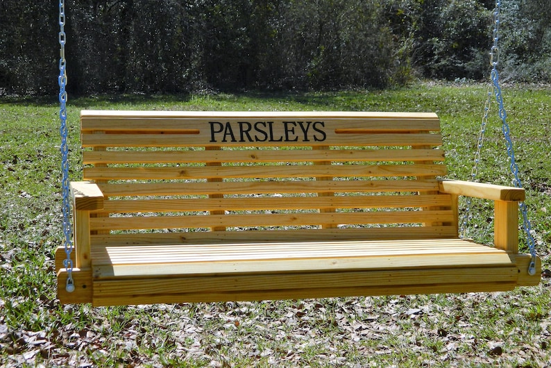 Engraved Lettering Personalization Upgrade for Southern Swings and Gliders image 4