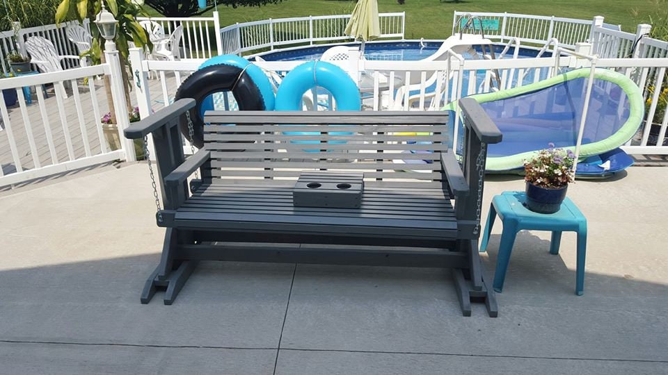 6ft Cedar Glider Swing Outdoor Garden Bench Oversize Swing Etsy