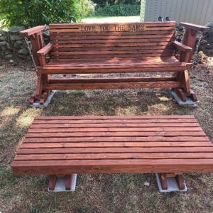 Cedar Wood Coffee Table, Handmade Outdoor Living Room Furniture image 7