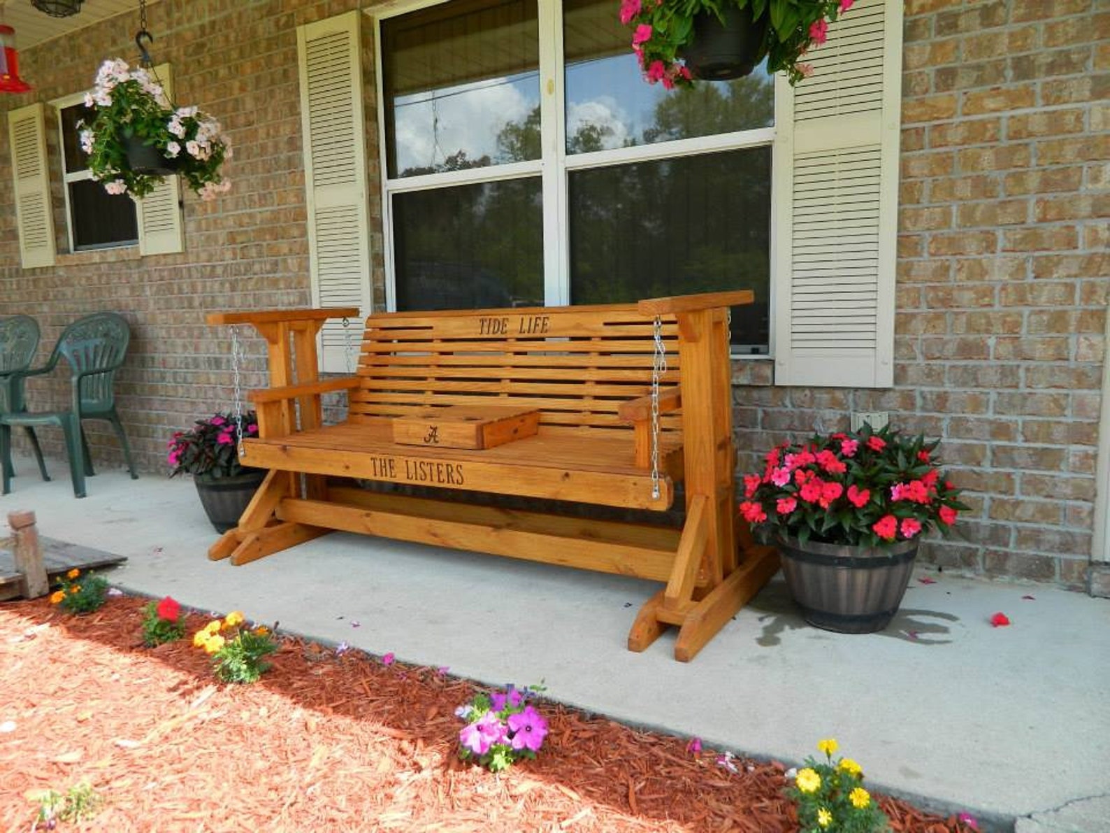 Classic Porch Glider Swing with Stand Patio Glider Swing with Etsy