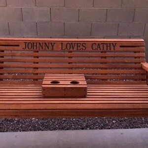 Engraved Lettering Personalization Upgrade for Southern Swings and Gliders image 5