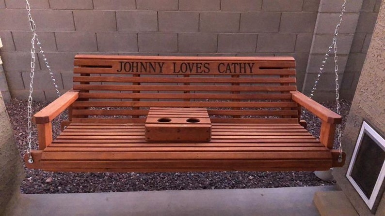Engraved Lettering Personalization Upgrade for Southern Swings and Gliders image 5