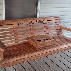 Engraved Lettering Personalization Upgrade for Southern Swings and Gliders image 11