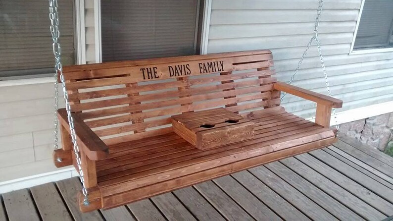 Engraved Lettering Personalization Upgrade for Southern Swings and Gliders image 11