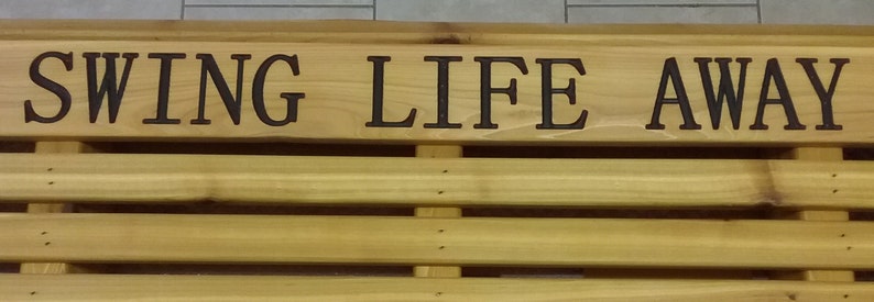 Engraved Lettering Personalization Upgrade for Southern Swings and Gliders image 2