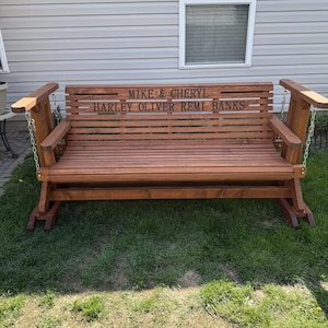 Engraved Lettering Personalization Upgrade for Southern Swings and Gliders image 3