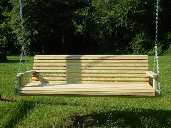 Pressure Treated Porch Swing Solid Wood Custom Outdoor Furniture