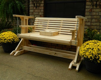 6ft Glider Swing, Outdoor Living Room Furniture. Oversize Porch Swing, Ready to Paint or Stain