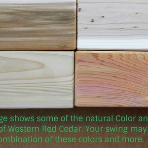 K&ouml;nnte beinhalten: Nahaufnahme von vier Holzproben, die die nat&uuml;rlichen Farb- und Maserungsvariationen von Western Red Cedar zeigen. Die Holzproben reichen in der Farbe von hellbeige bis rotbraun.