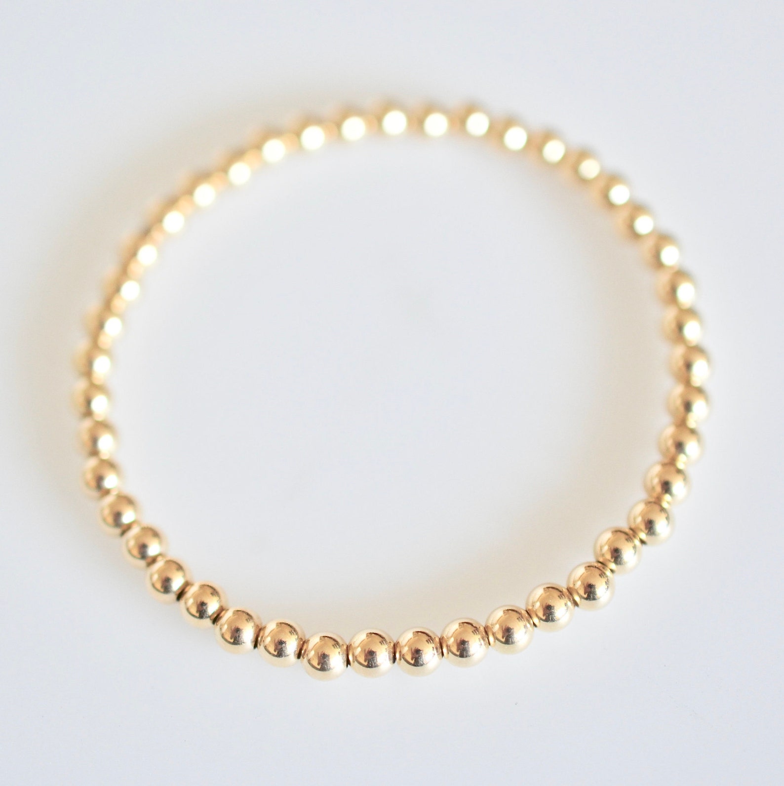 Ball Beads Bracelet Gold Beads Bracelet Silver Beads Etsy
