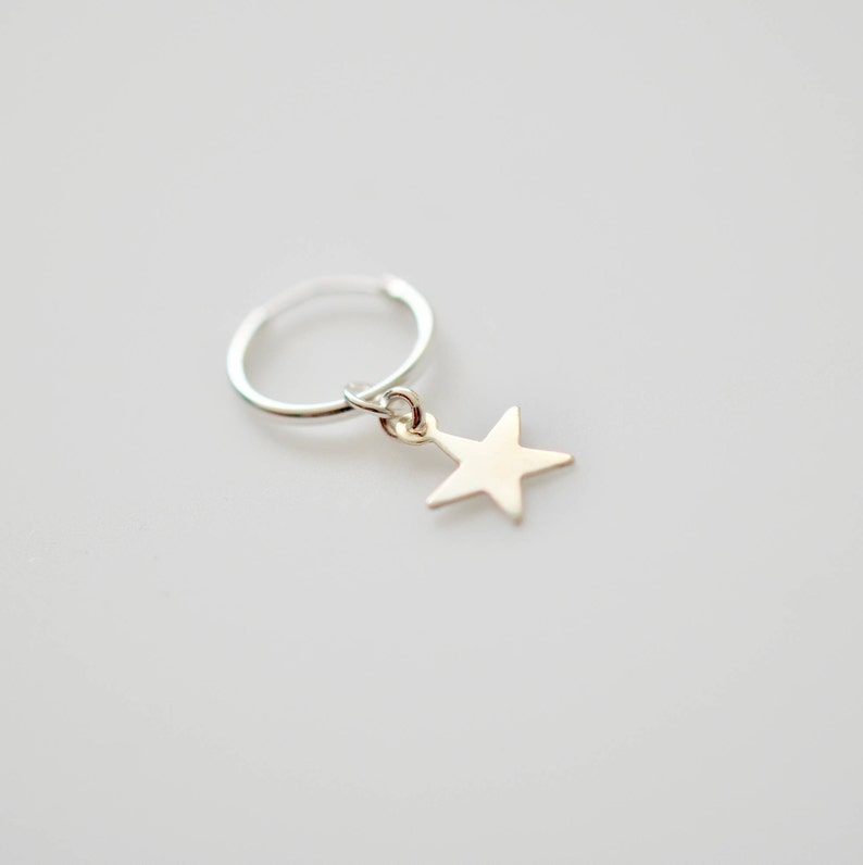 Gold Star Earrings Silver Star Earrings Star Hoop Earrings Hoop Earrings With Star Charms