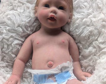 21&quot; Full Body Silicone Reborn Baby Doll: Open Eyes, New Sculpt