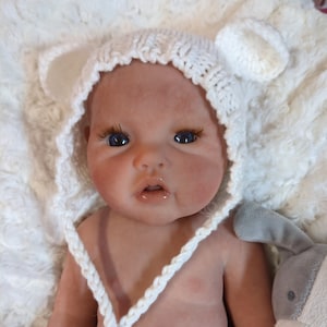 Full Body Solid Silicone Preemie Baby: Anatomically Correct Platinum Doll (15/18&quot;)