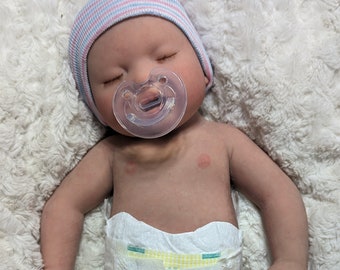 NEW preemie sculpt Solid full silicone reborn baby 15" BOY childs doll beginner silicone