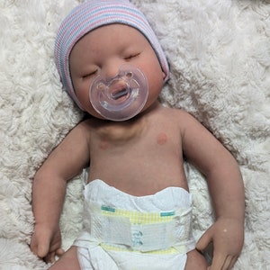 NEW preemie sculpt Solid full silicone reborn baby 15" BOY childs doll beginner silicone