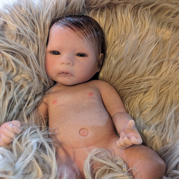 One girl ready to ship New sculpt 2023   Full solid platinum silicone reborn girl or boy 18" eco 15 doll baby Payments available
