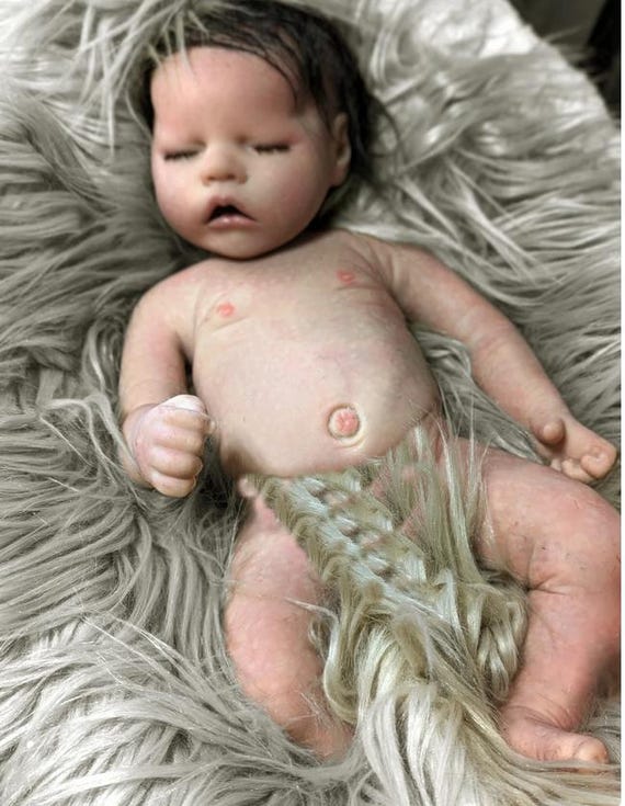 EcoFlex 15 Silicone Reborn Baby Doll: 18" Anatomically Correct, Made-to-Order