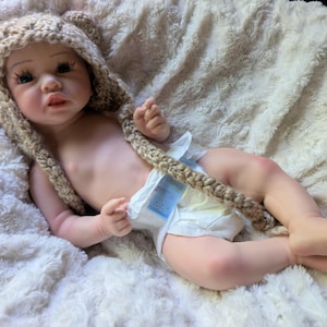 Full Body Silicone Reborn Baby Girl Doll: Open Eyes, Therapy Doll, Bald