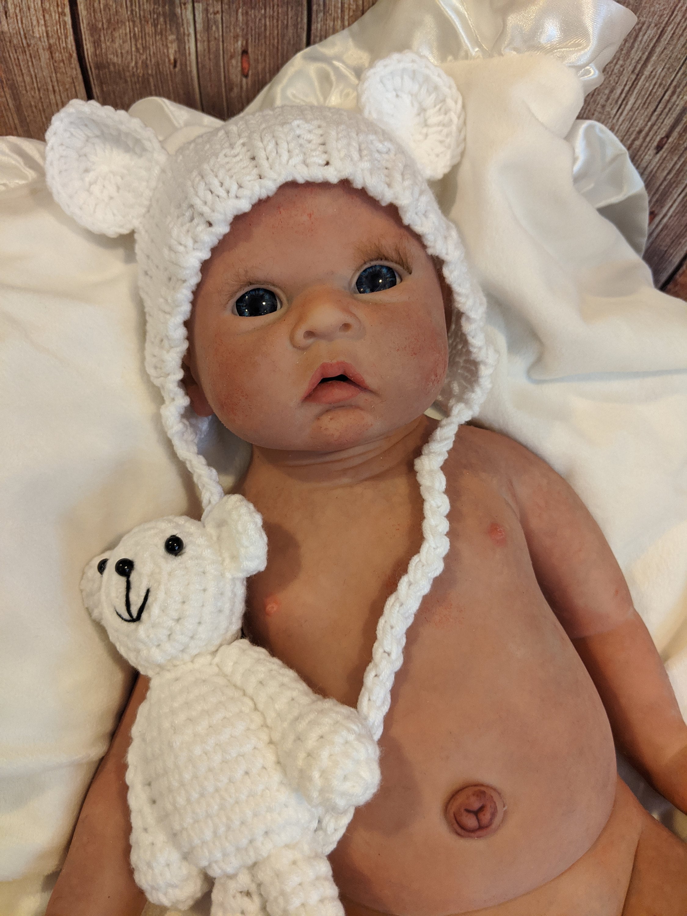 Weiche Silikon Realistische Baby Puppe Kopfform 20 "Reborn Custom Teil # 4