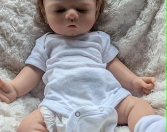 17" Full silicone reborn baby girl boy preemie
