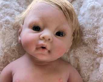 Full Body Silicone Reborn Baby Doll: 20" Alexander - Open Eyes