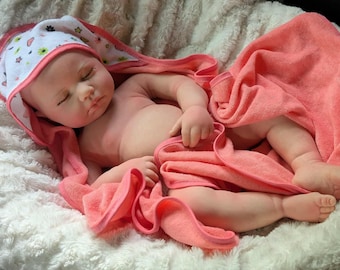 Muñeco bebé reborn de silicona de nivel básico, niña o niño: 48 cm (19 pulgadas), realista, recién nacido.