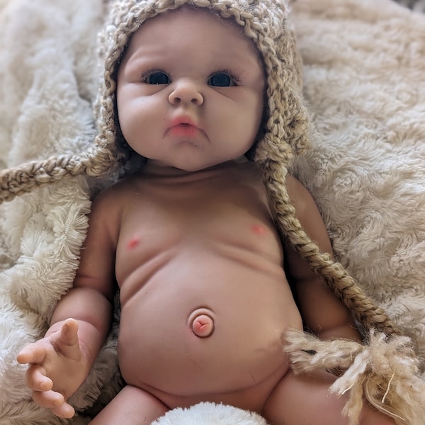 Full body basic reborn solid silicone baby girl anatomically correct solid platinum15/20 custom 19" payments available