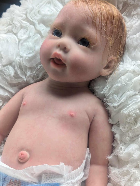 Full Body Solid Silicone Reborn Baby Doll - 21