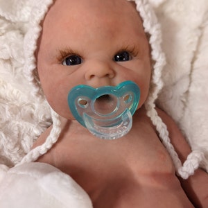 Drink and wet Amber Full body solid  silicone baby girl 19&quot; reborn baby doll 7.5 lb open eye Payments available! Platinum 15/20 Therapy