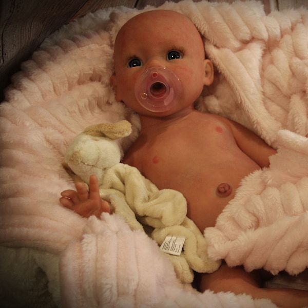 Full body drink and wet solid silicone baby girl/boy 21" reborn baby doll open eyes  happy NEW SCULPT!! payments available