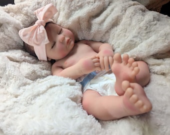 Full Body  Drink & Wet, Silicone Reborn Baby Doll: 19" Custom Order