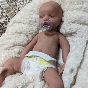 17&quot; Full Body Silicone Preemie Reborn Baby Doll: Drink & Wet, Anatomically Correct