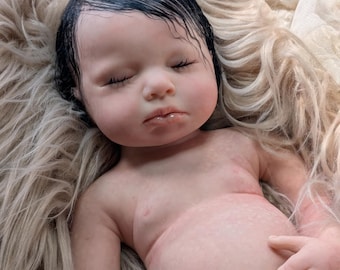 19" Full Body Silicone Reborn Baby Doll: Anatomically Correct, Custom Made