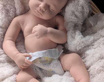 Bebé reborn de silicona de cuerpo completo, niña, 50 cm, lista en 2/3 semanas (hazlo tú mismo).